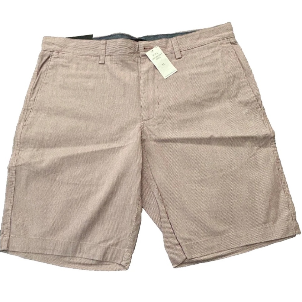 Men Banana Republic Red & White Stripes Aiden Shorts Size 33